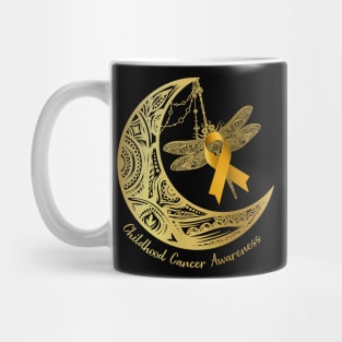 Henna Moon Dragonfly Childhood Cancer Awareness Mug